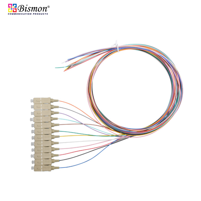 SC-UPC-Pigtail-Fiber-optic-MM-50-125um-OM2-1M-12-Color-OD-0-9mm